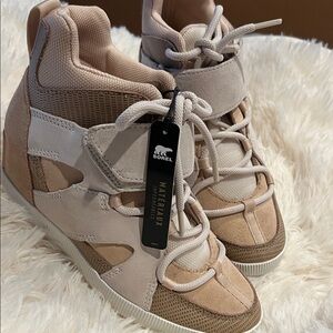 Sorel Women's High-Top Sneakers - Cream and Brown